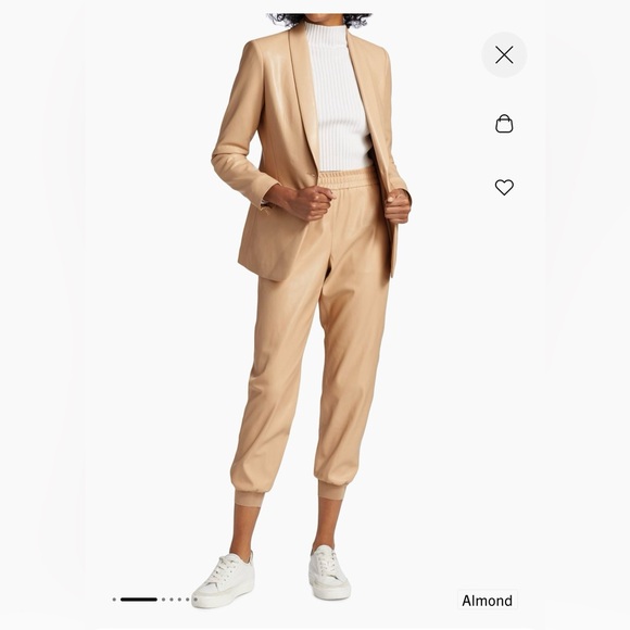 Alice + Olivia Women’s Almond Faux Leather Jacket - Picture 2 of 15